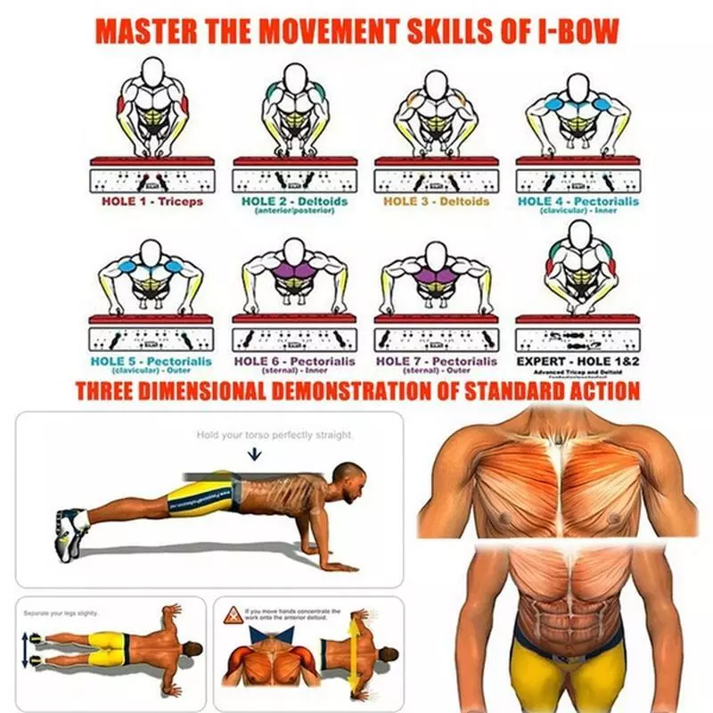 28 in 1 Push Up Rack Board System Fitness Workout Train Home Gym Exercise Stands